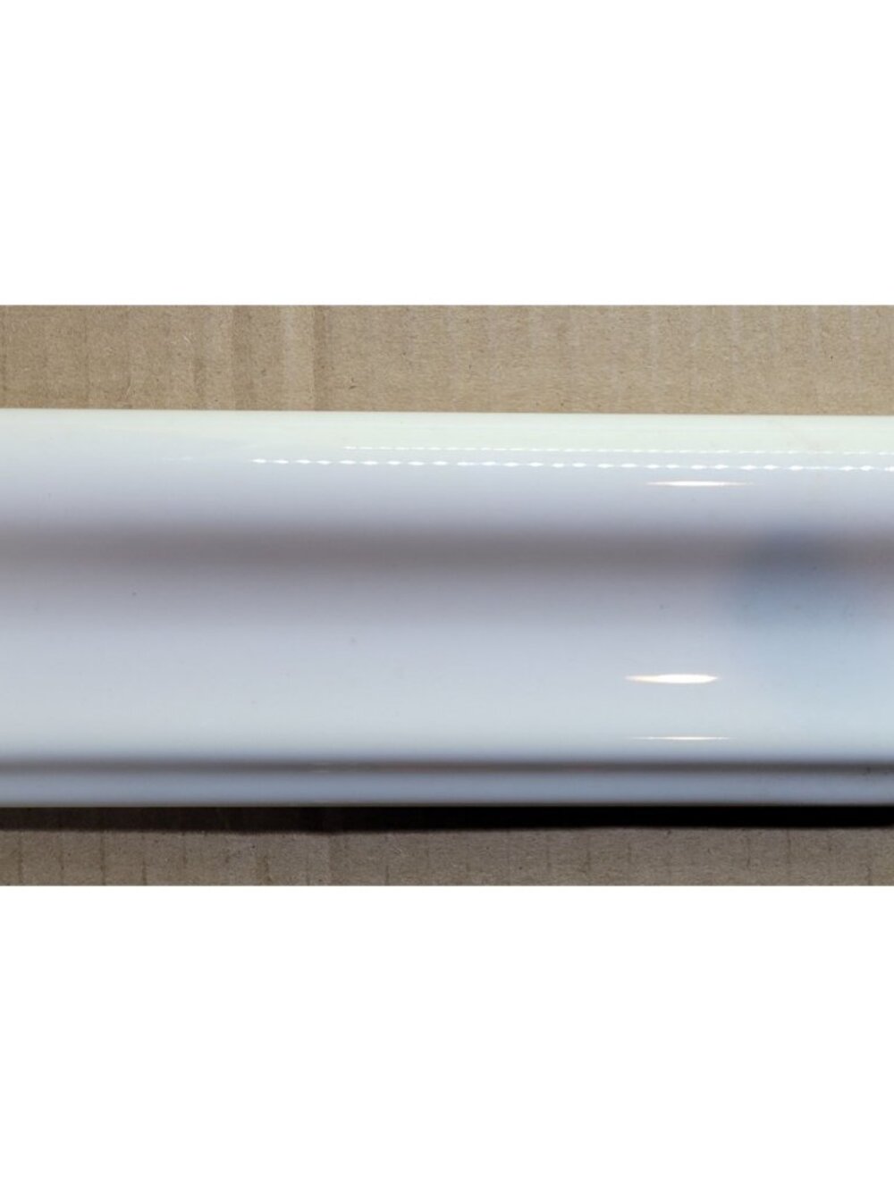 Restore Bright White 2 in. x 6 in. Glazed Ceramic Chair Rail Trim Tile - 1pc